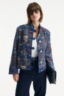 Gold Button Jacquard Jacket
