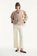 Floral Print Jacquard Quilted Jacket