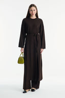 Basic Knit Co-ord Set with Slit Detail Trousers