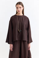 Linen Trousers Set with Waist Tie Detail