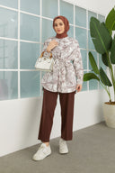 Diose Patterned Scuba Set - Coffee