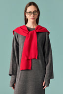 Sweater-Look Knitted Wrap Scarf