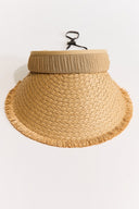 Tassel Detail Straw Visor Hat