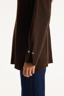 Gold Accessory Detailed Knit Sweater