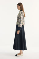 Floral Pattern Jacket and Skirt Set