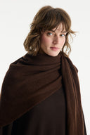 Front-Tie Knit Shawl Scarf