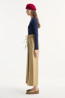 Wide-Leg Cotton Trousers