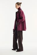 Parka with Contrast Collar and Trim Detail