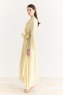 Front and Sleeve Ruffle Dress
