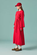 Belted Basic Knit Dress