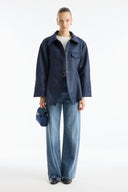 Jacket with Pocket Flaps and Waist Belt