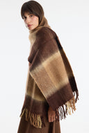 Plaid Pattern Scarf Shawl