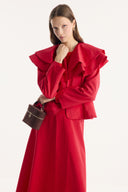 Jacket and Ruffle-Detail Skirt Set