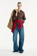 High-Waist Straight-Leg Jeans