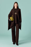 Collar Detail Wide Sleeve Knit Set with Trousers