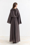 Dress with Ruffle Collar Detail