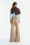 Flared Suede Pants