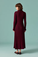 Nellie Gold Button-Detail Knit Dress