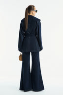 Gold Button Detailed Denim Set
