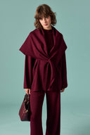 Knit Set with Shawl Detail Trousers