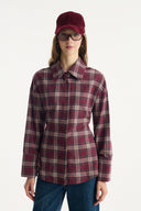 Plaid Shirt with Waisted Detail
