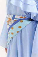 Belt-Detailed Patterned Scarf