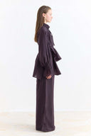 Ruffle-Sleeve Trouser Set