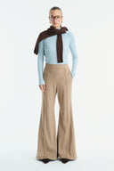 Flared Suede Pants
