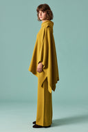 Collar Detail Wide Sleeve Knit Set with Trousers