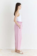 Straight Fit Organic Linen Trousers