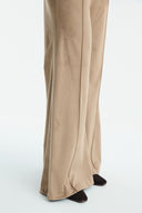 Flared Suede Pants