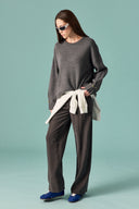 Gold Accessory Detailed Knit Sweater