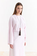 Linen Dress with Wide Sleeve Detail