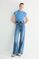 High-Waisted Straight-Leg Jeans