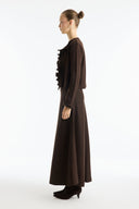 Ruffle Detailed Knitted Skirt Set - Bitter Coffee