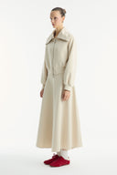 Wide Collar Zippered Scuba Skirt Set