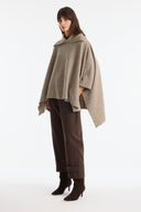 Collared Knit Poncho