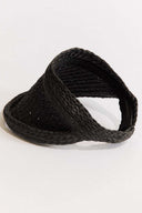 Foldable Detail Straw Visor Hat