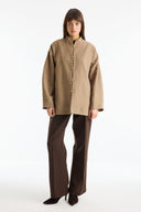 Accessory Loop Detail Stand-Up Collar Jacket