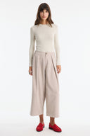 Pleated Wide-Leg Trousers