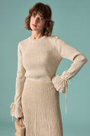 Glittery Knit Skirt Set