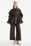 Shawl Collar Detail Trouser Set