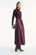 Belted Pleated Skirt