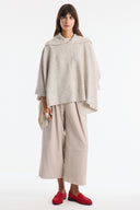 Collared Knit Poncho