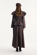 Jacket and Ruffle-Detail Skirt Set