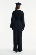 Basic Knit Co-ord Set with Slit Detail Trousers