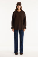 Gold Accessory Detailed Knit Sweater