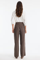 Straight-Leg Trousers with Topstitching