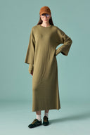 Belted Basic Knit Dress