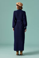 Aller Detailed Tie-Front Knit Dress